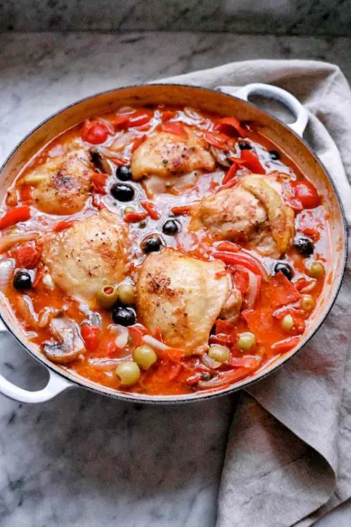 Chicken Cacciatore with Capers and Anchovies