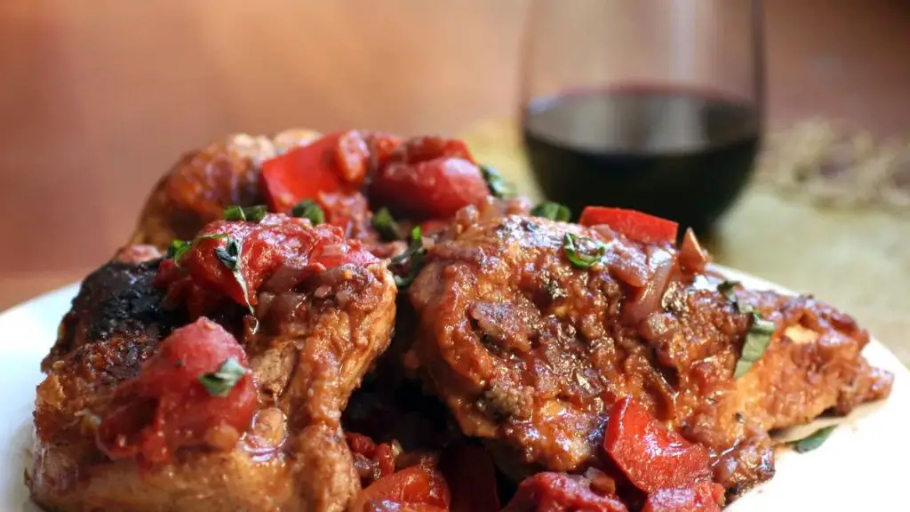 Chicken Cacciatore with Red Wine Reduction