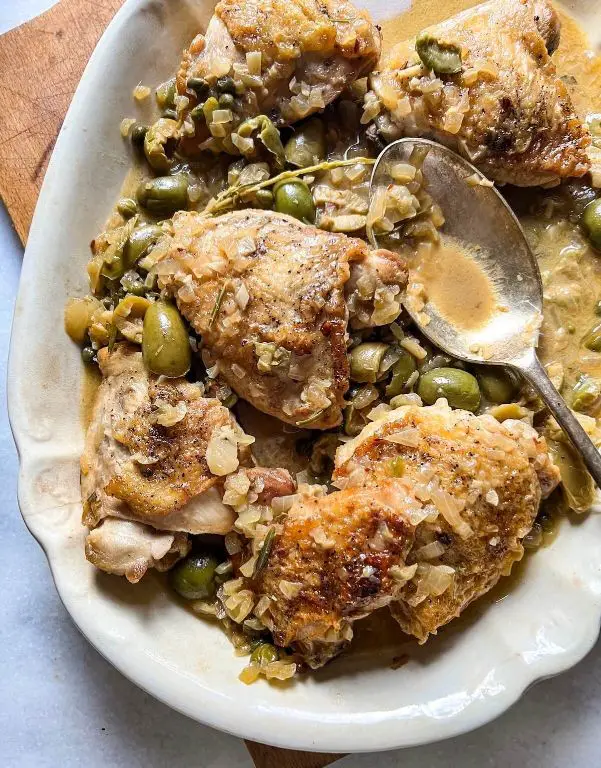 Chicken Cacciatore with White Wine Sauce