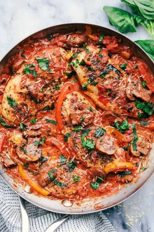 Chicken Cacciatore with a Creamy Twist