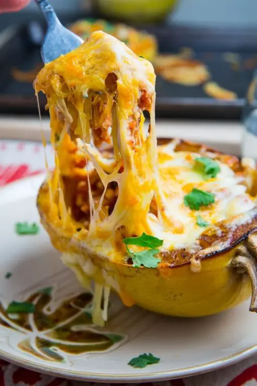 Chicken Enchilada Spaghetti Squash Casserole