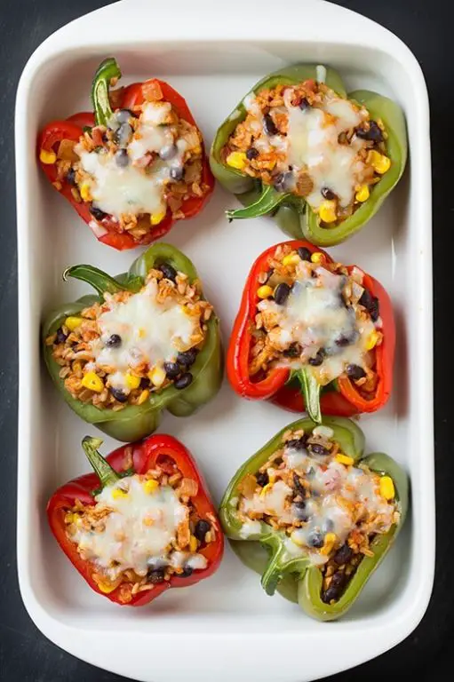 Chicken Fajita Stuffed Peppers Slow Cooker Recipe