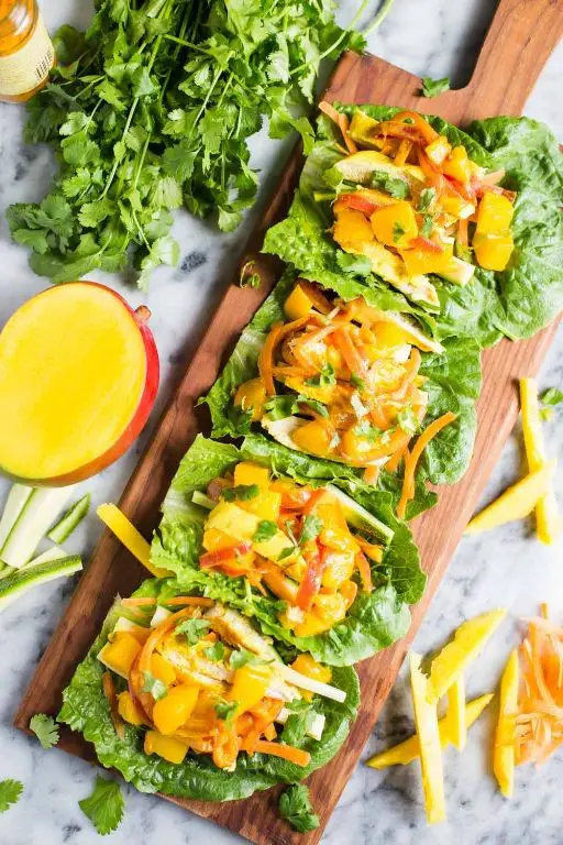 Chicken Mango Salad Wraps