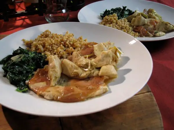 Chicken Saltimbocca with Artichoke Hearts