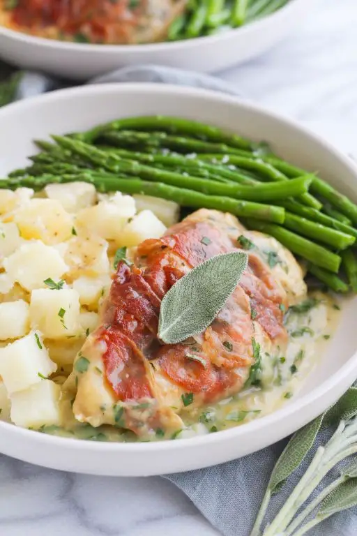 Chicken Saltimbocca with Asparagus Spears