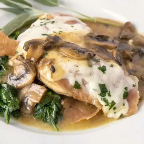 Chicken Saltimbocca with Mushroom Gravy