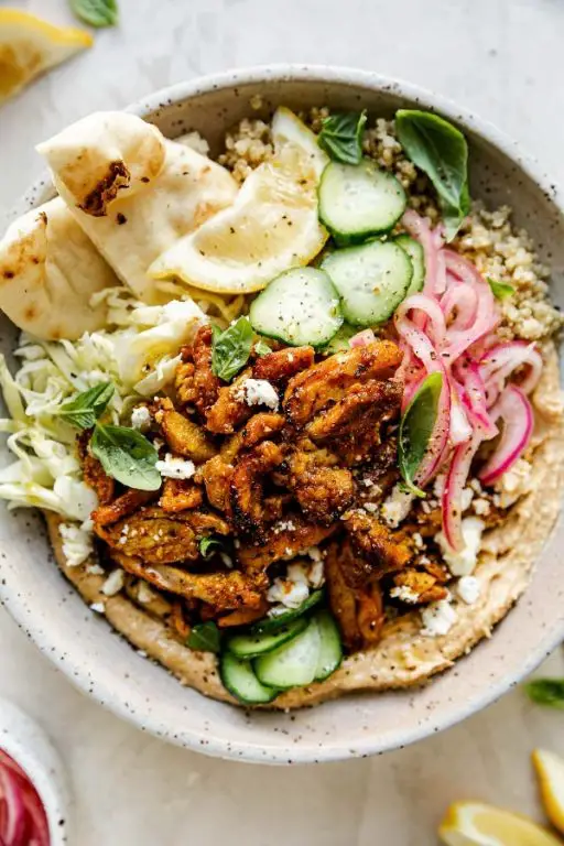 Chicken Shawarma Hummus Plate