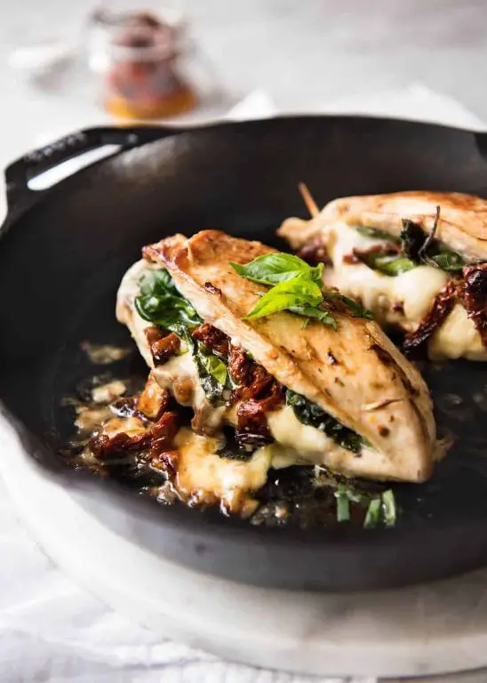 Chicken Stuffed with Sun-Dried Tomatoes and Spinach