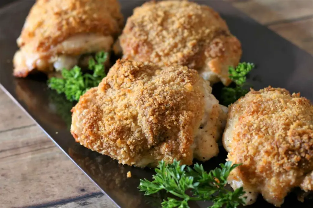 Chicken Thighs Baked with Parmesan Crust