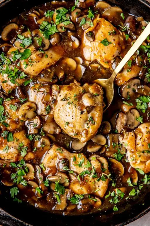 Chicken Thighs with Mushroom Gravy