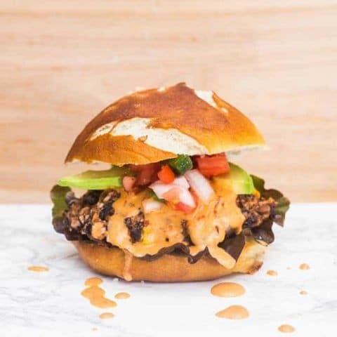 Chicken and Black Bean Burgers with Chipotle Mayo