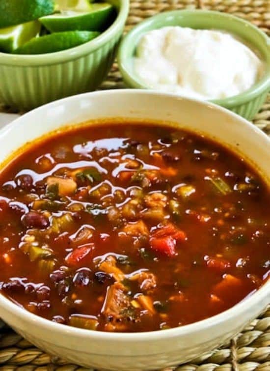 Chicken and Black Bean Soup with Cilantro