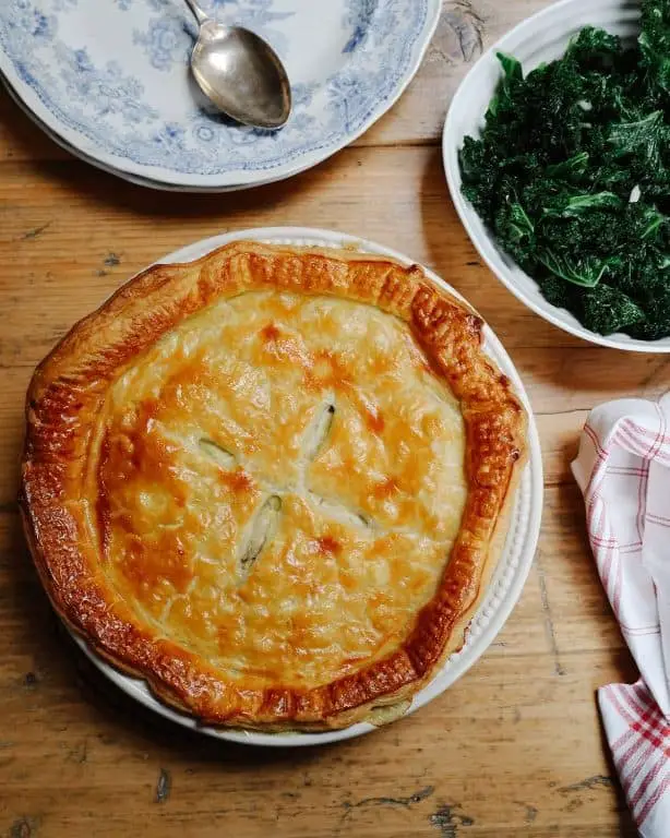Chicken and Kale Pot Pie with Flaky Crust