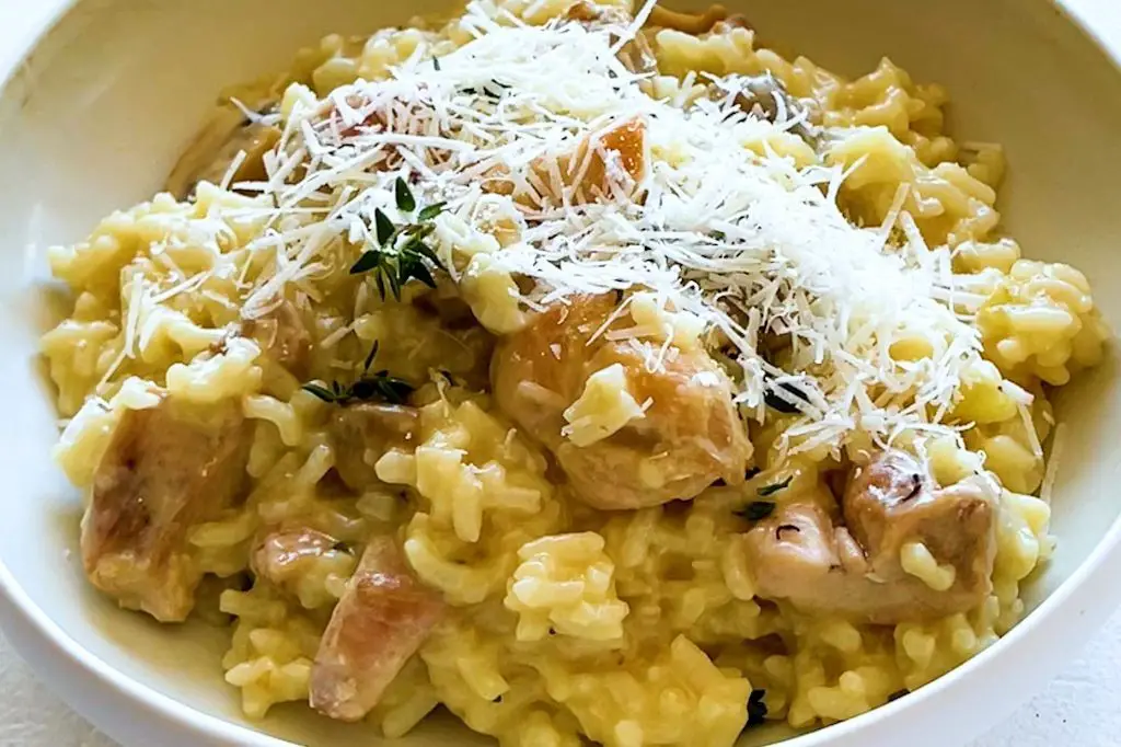 Chicken and Mushroom Instant Pot Risotto