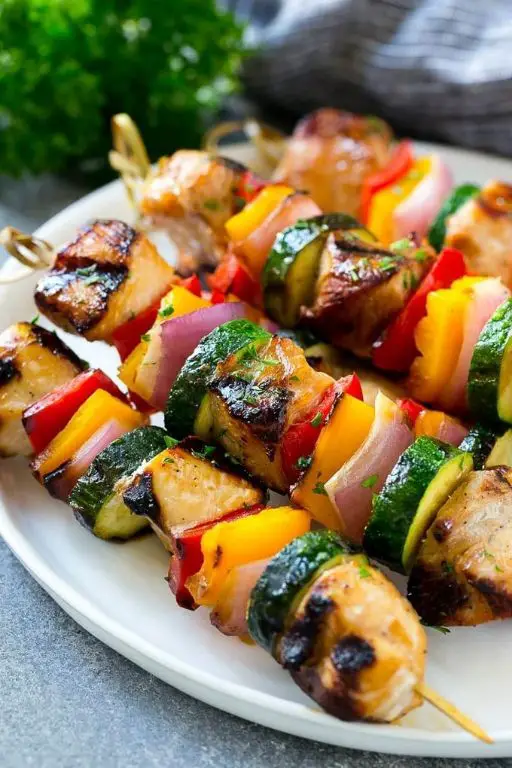 Chicken and Vegetable Kebabs