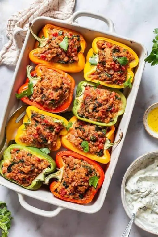 Chicken and Vegetable Stuffed Bell Peppers