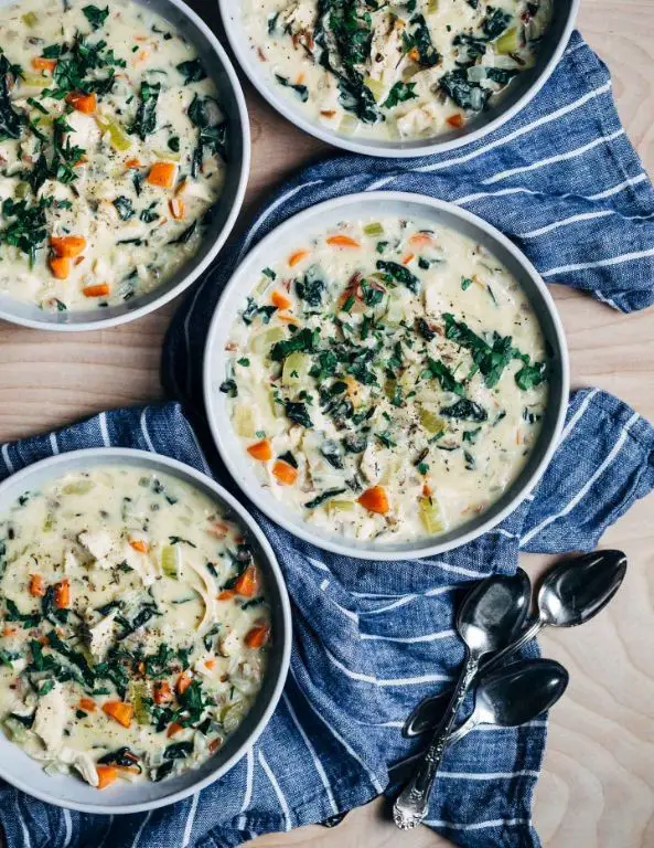 Chicken and Wild Rice Soup with Kale