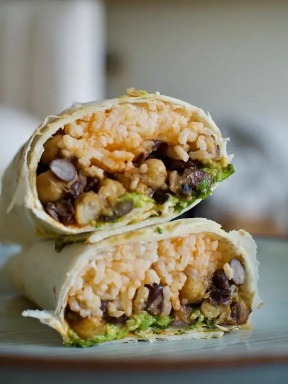 Chickpea and Black Bean Wrap