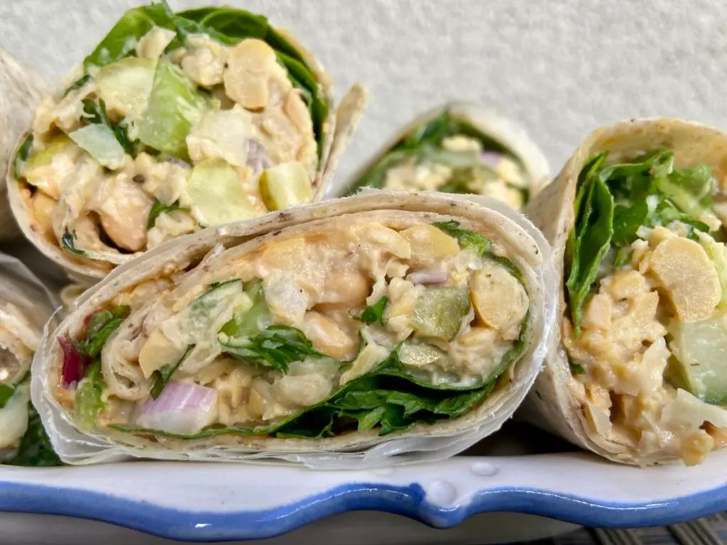 Chickpea and Carrot Slaw Wrap