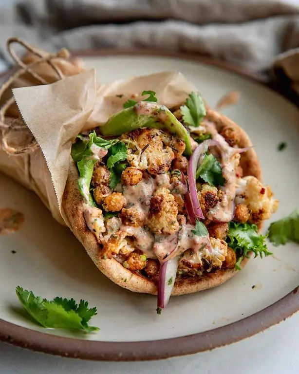 Chickpea and Cilantro Lime Wrap