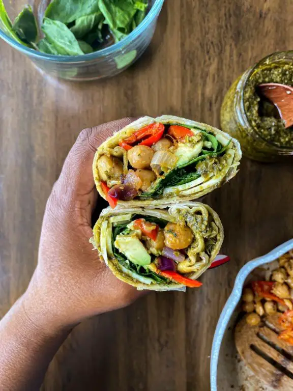Chickpea and Pesto Wrap