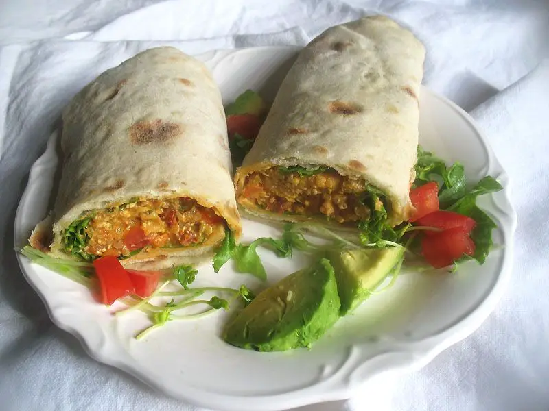 Chickpea and Quinoa Veggie Wrap