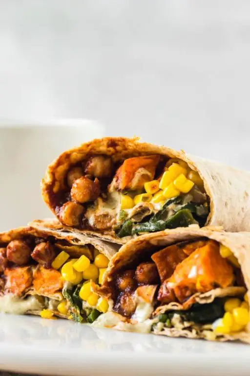 Chickpea and Sweet Potato Wrap