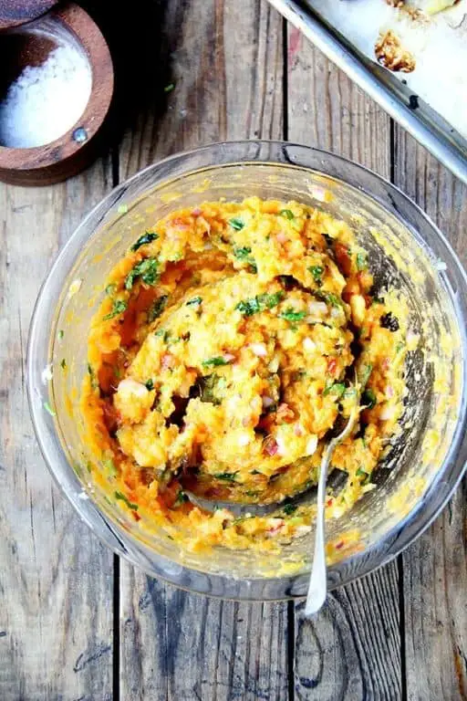 Chili Lime Smashed Sweet Potatoes