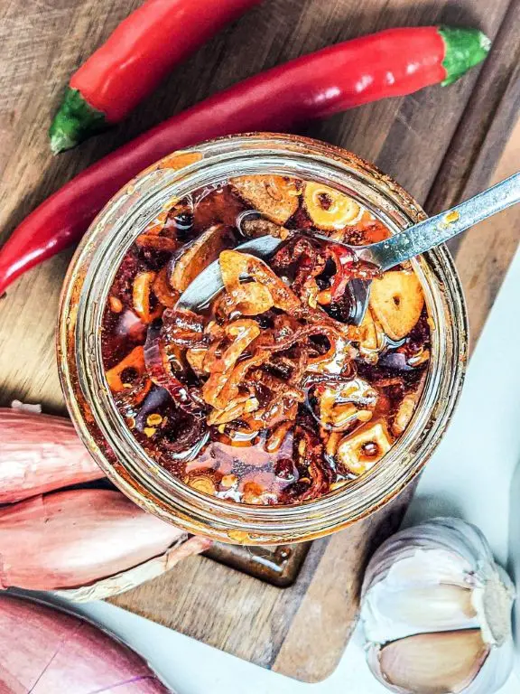 Chili Oil with Crispy Shallots and Ginger