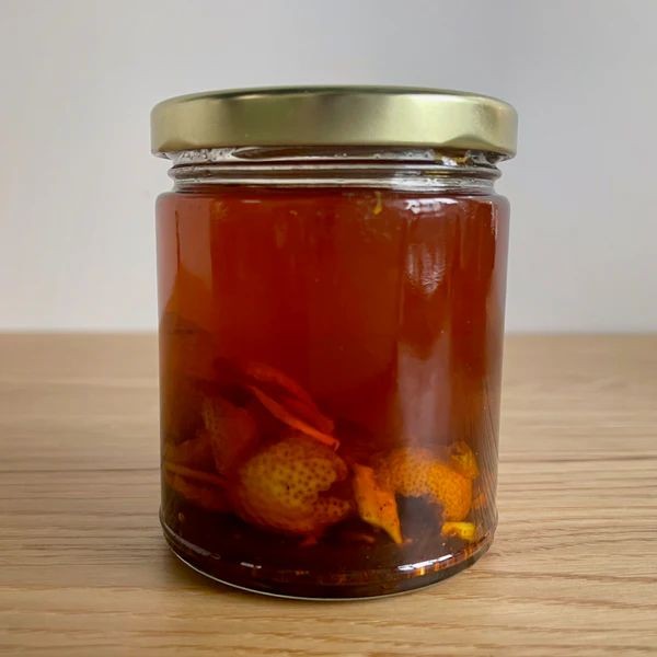 Chili Oil with Fresh Herbs and Lemon Peel