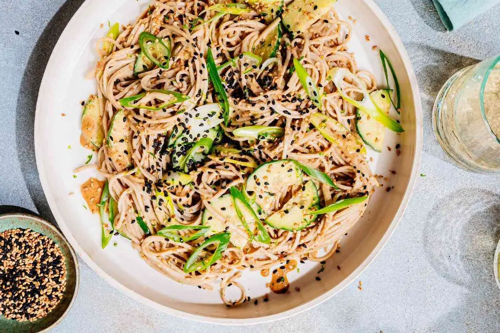 Chilled Sesame Somen Noodle Bowl