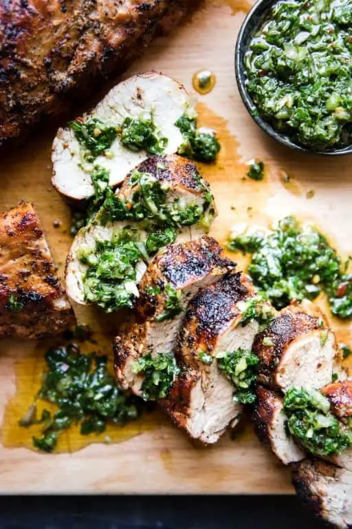 Chimichurri Marinated Bone-In Pork Loin