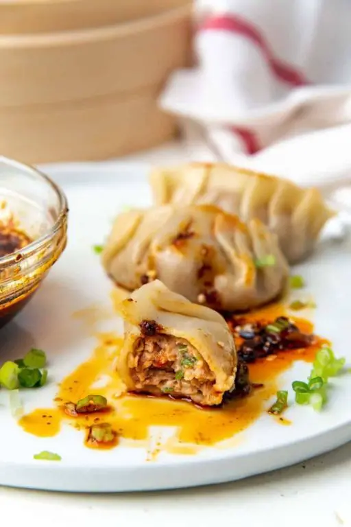 Chinese Ground Chicken Dumplings