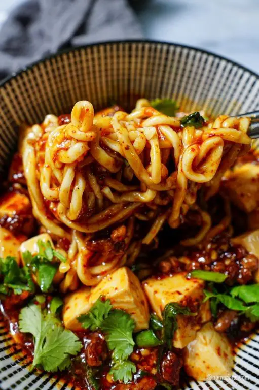 Chinese Mapo Tofu Pasta