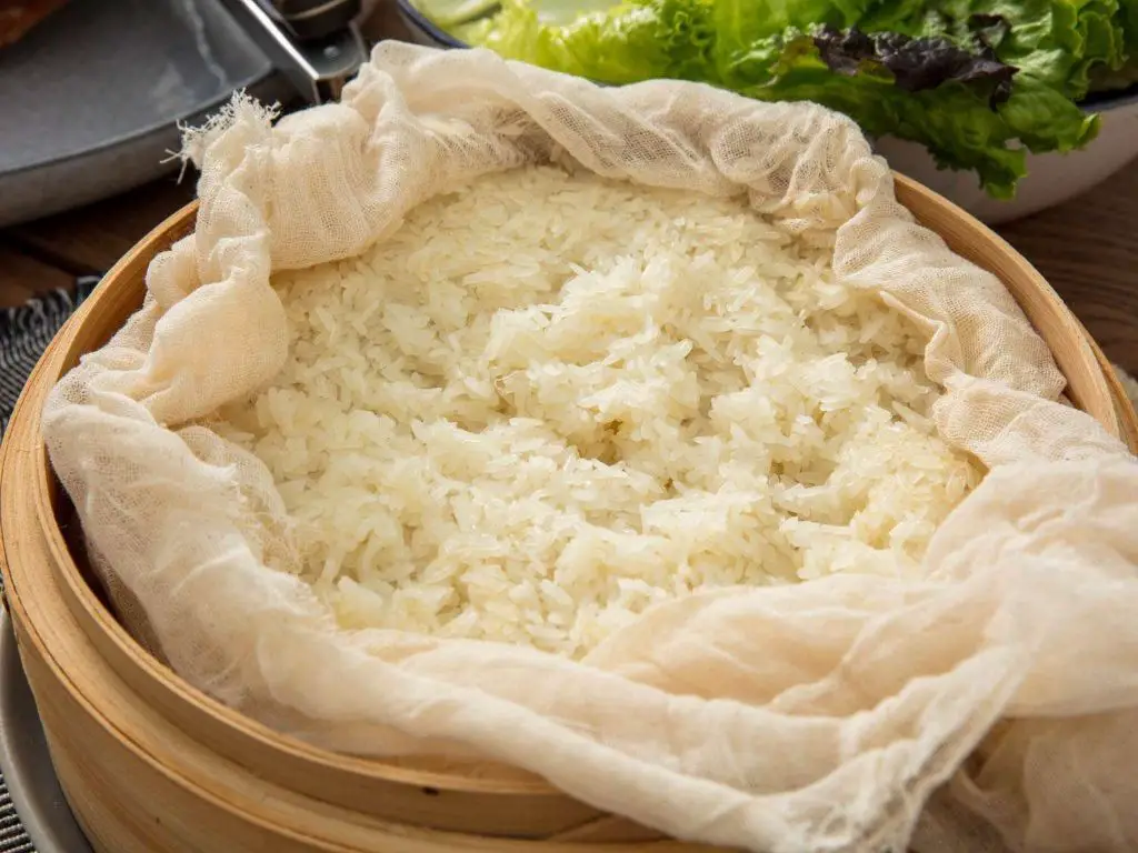 Chinese Sticky Rice with Bamboo Steamer