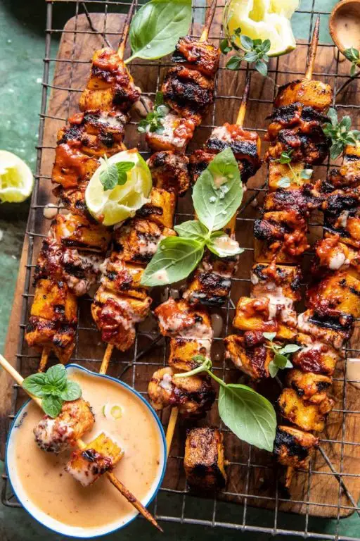 Chipotle Chicken Skewers with Pineapple