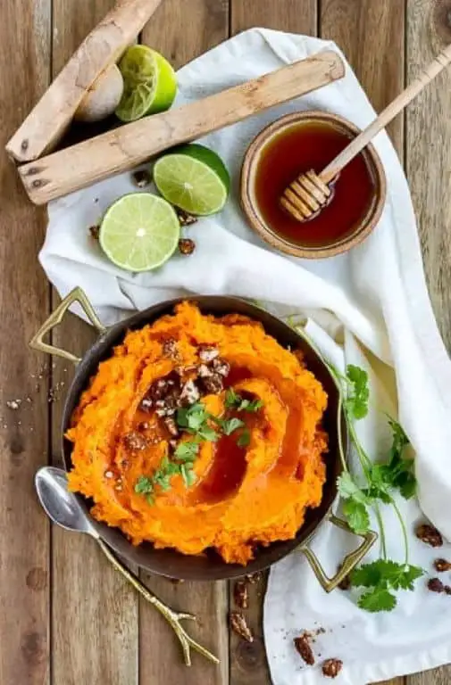 Chipotle Lime Smashed Sweet Potatoes