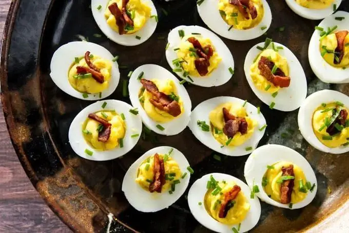 Chive and Bacon Deviled Eggs