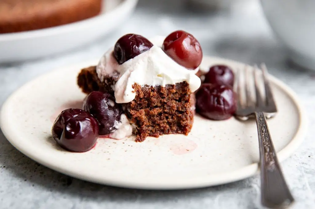 Chocolate Almond Poke Cake with Amaretto Glaze