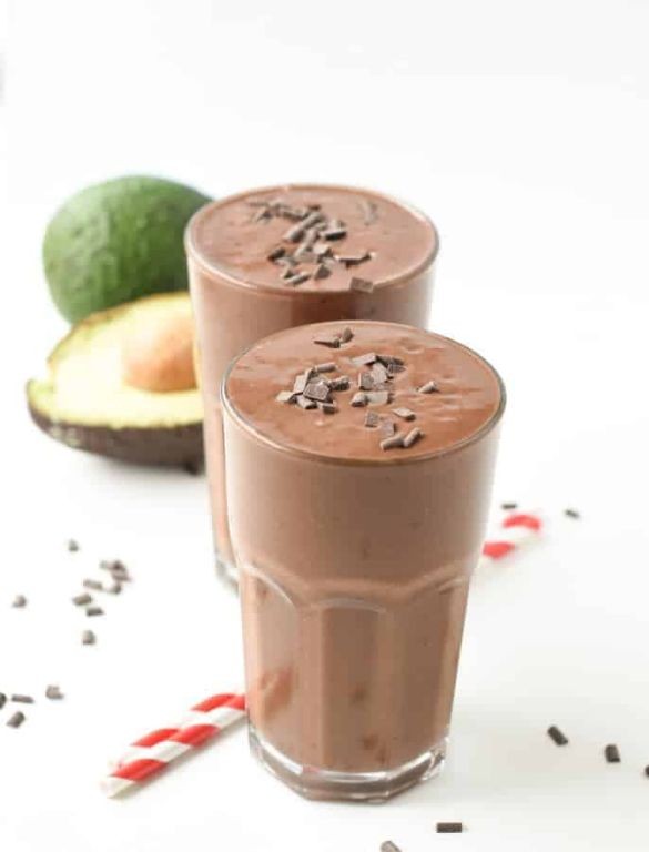 Chocolate Avocado Protein Smoothie