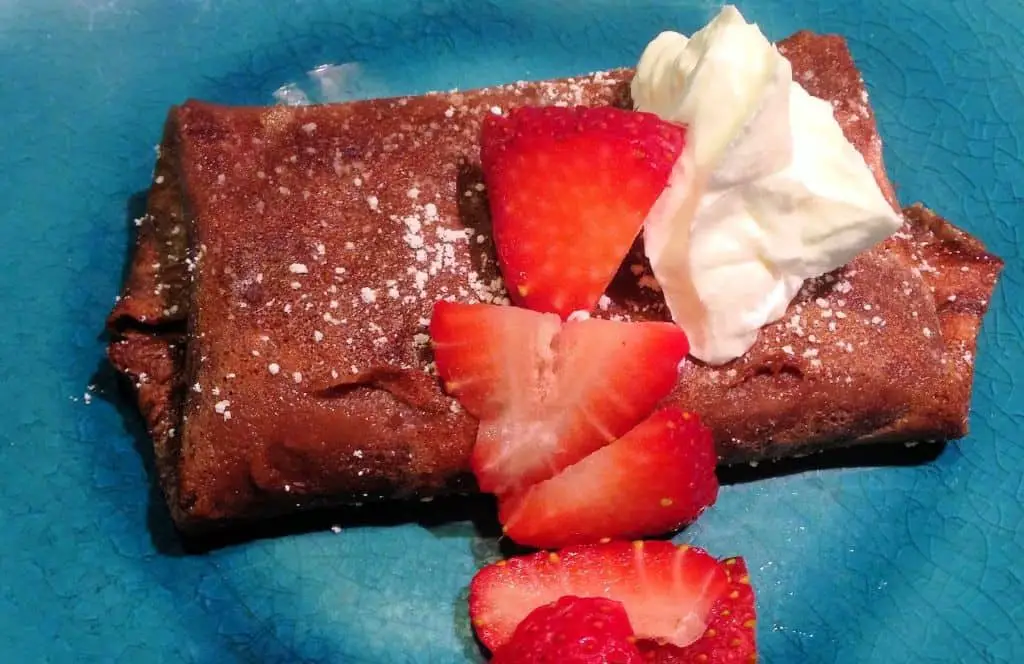 Chocolate Chip Cookie Dough Blintzes