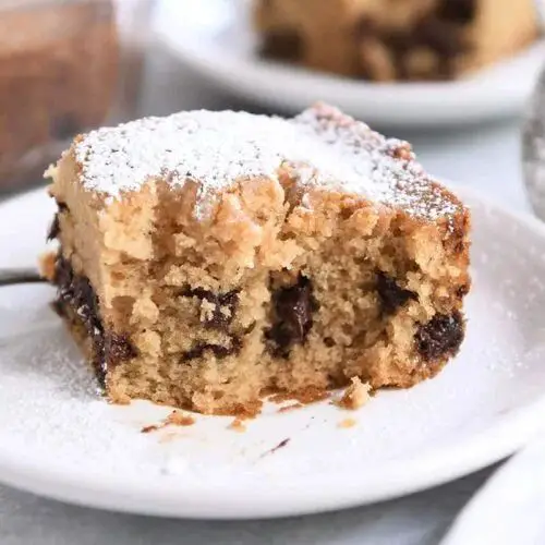 Chocolate Chip Hoe Cakes with Powdered Sugar