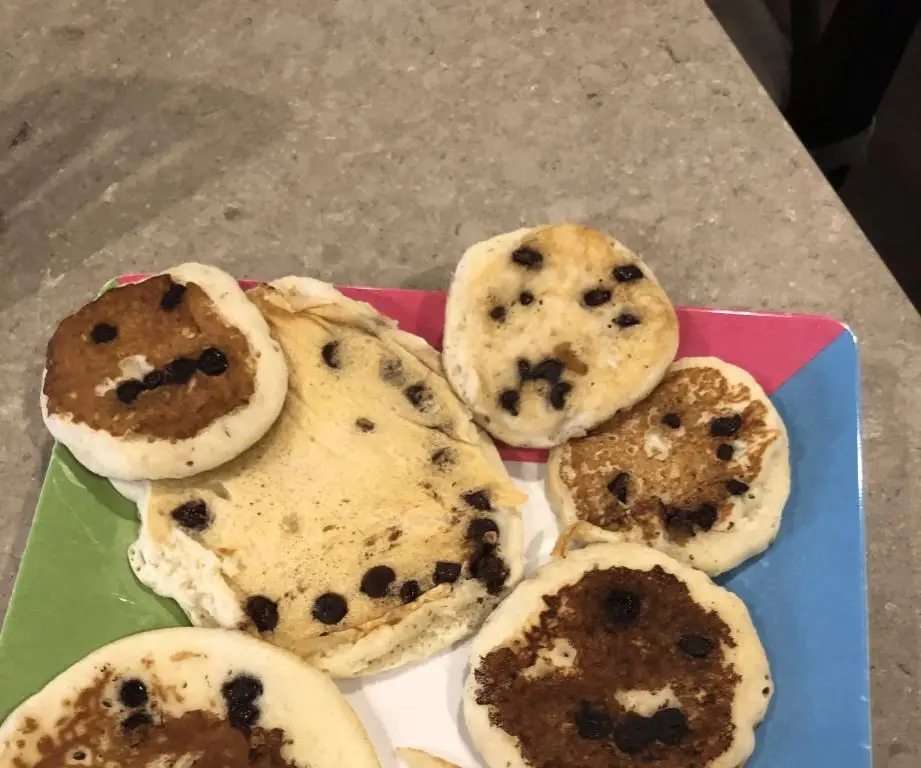 Chocolate Chip Smiley Face Pancakes