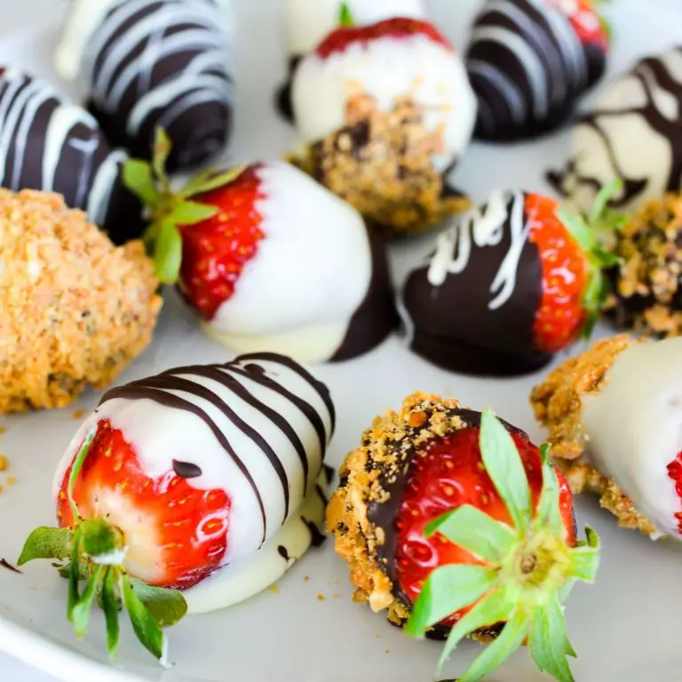 Chocolate Covered Strawberries with Caramelized Sugar