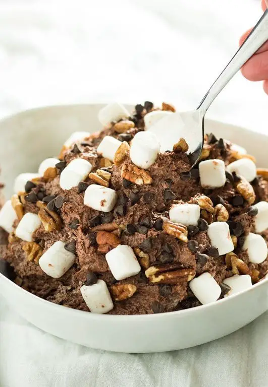 Chocolate Fluff Salad with Chocolate Chips