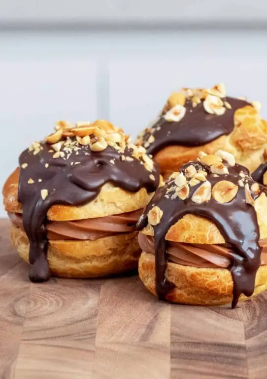 Chocolate Hazelnut Cream Puffs