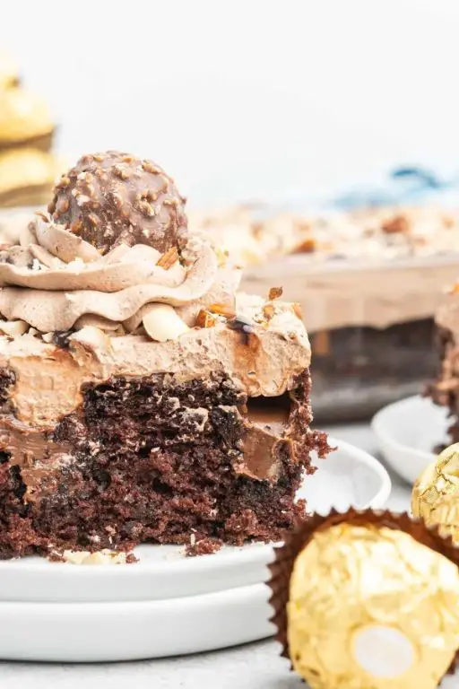 Chocolate Hazelnut Poke Cake with Nutella Swirl