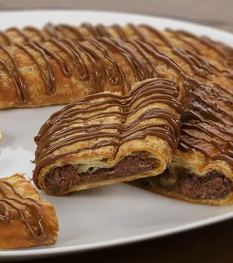 Chocolate Hazelnut Puff Pastry Danish
