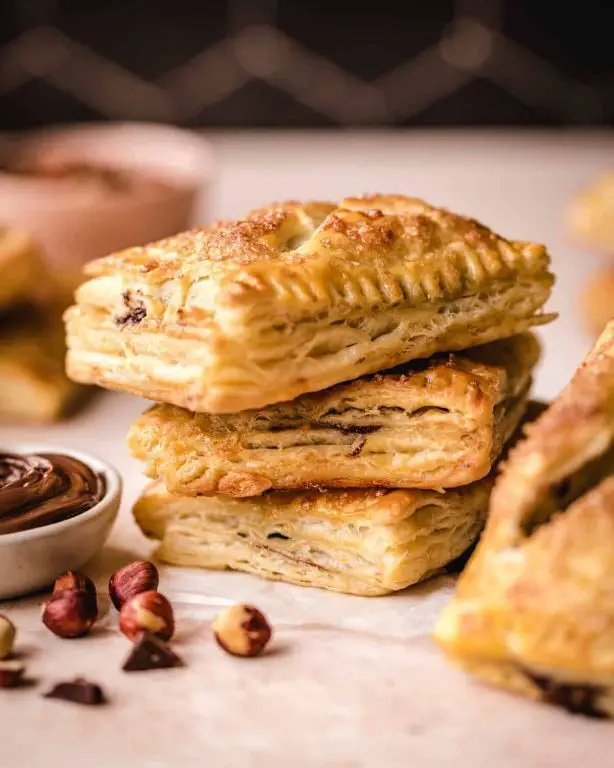 Chocolate Hazelnut Puff Pastry Shells