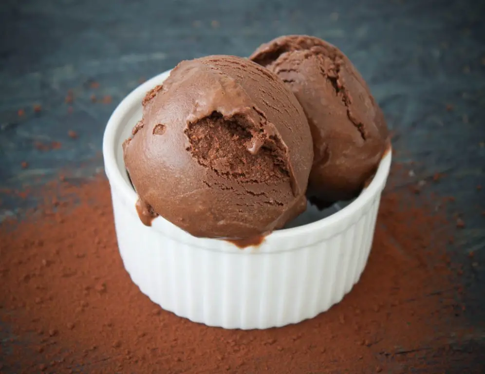 Chocolate Ice Cream with Cocoa Powder